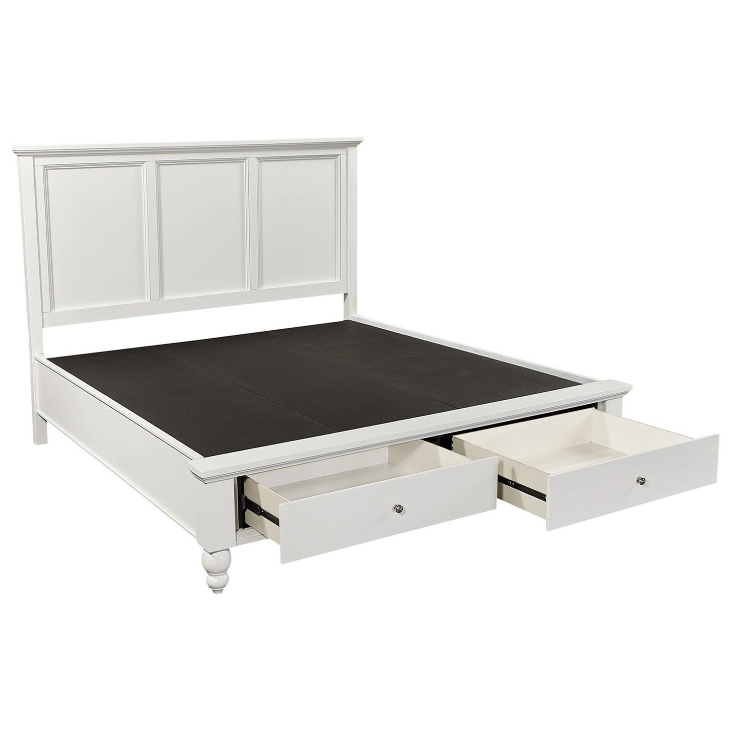 Aspenhome Cambridge CB King Panel Bed with USB Ports and Storage